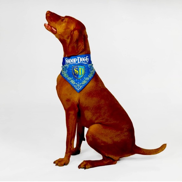 NWT Snoop Doggie Doggs Bandana Set of 2, Adjustable Ties - Size Large - Picture 2 of 8